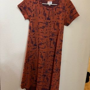 Burnt orange and blue Size xxsmall Carly